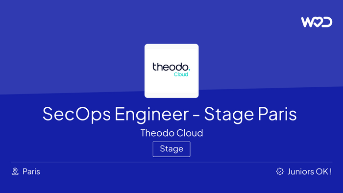 SecOps Engineer - Stage Paris - Theodo Cloud - IT job