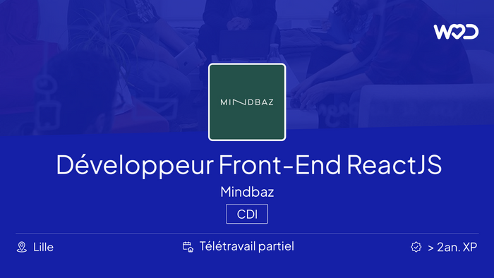 Développeur Front-End ReactJS - Mindbaz - IT job
