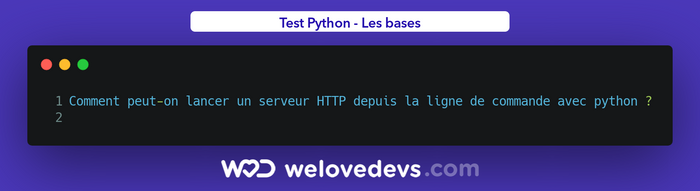 Lancer un serveur HTTP depuis la CLI avec python