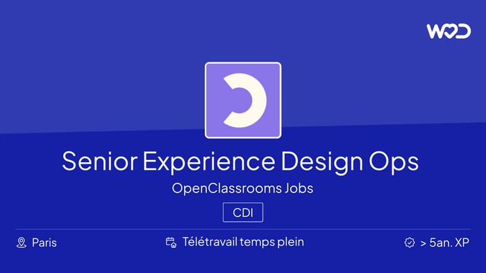 Senior Experience Design Ops - IT job