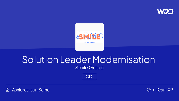 Solution Leader Modernisation et Transformation IT (H/F) - Emploi IT