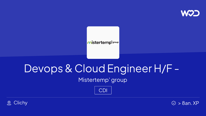 Devops & Cloud Engineer H/F - CDI - IT job
