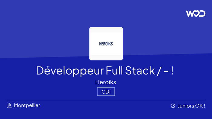 Développeur Full Stack / Senior Angular - ! NestJS (H/F) - IT job