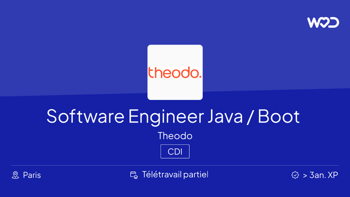 Software Engineer Java / Spring Boot - Theodo Extend - CDI - Paris ...