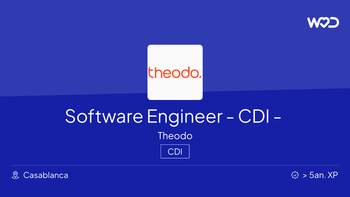 Software Engineer - Casablanca CDI - Theodo Maroc - Emploi IT