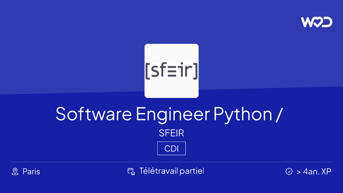 Software Engineer Python / FastAPI - IT job