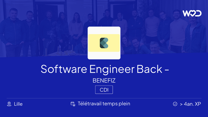 Software Engineer Back - Java/Spring - BENEFIZ - IT job