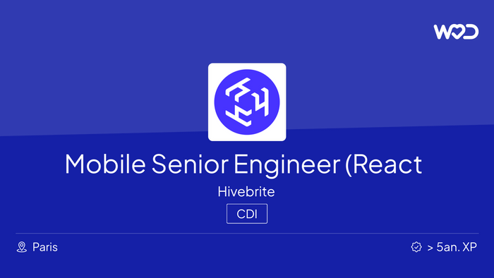 Mobile Senior Engineer (React Native) - IT job