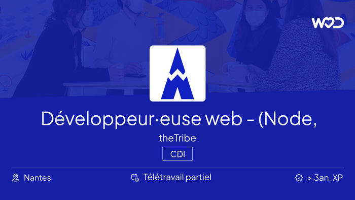 D Veloppeureuse Web Fullstack Javascript Node React Vue Thetribe Emploi It