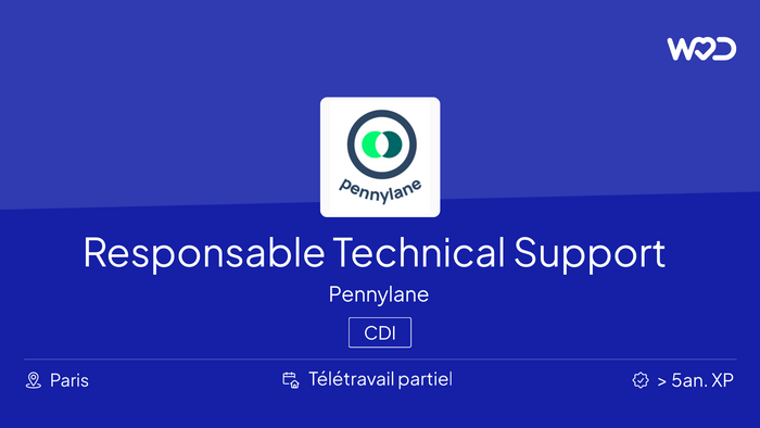 Responsable Technical Support - IT job