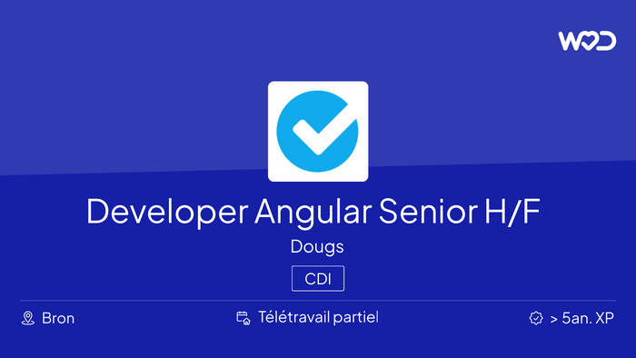 Developer Angular Senior H/F - Emploi IT