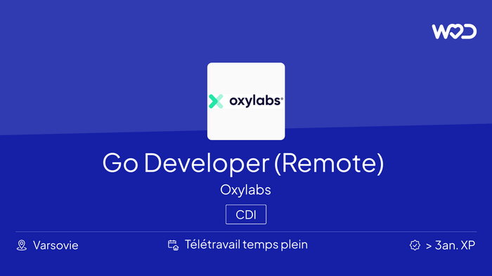 Go Developer (Remote) - IT job