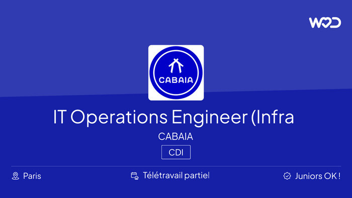 IT Operations Engineer (Infra & Ops) - CDI - Emploi IT
