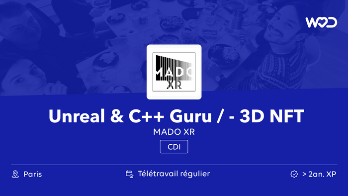 Unreal & C++ Guru / CTO(Partner) - 3D Metaverse NFT Platform - MADO XR ...