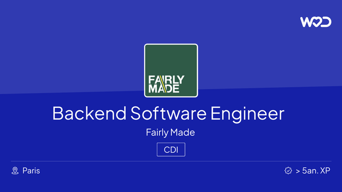 Backend Software Engineer - IT job