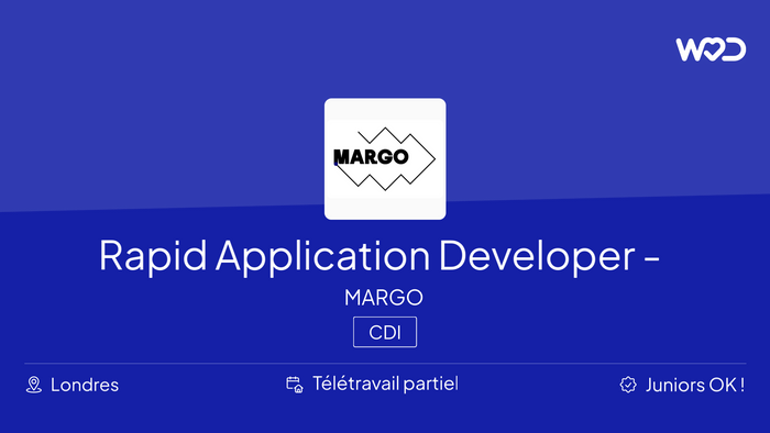 Rapid Application Developer - JAVA - Emploi IT