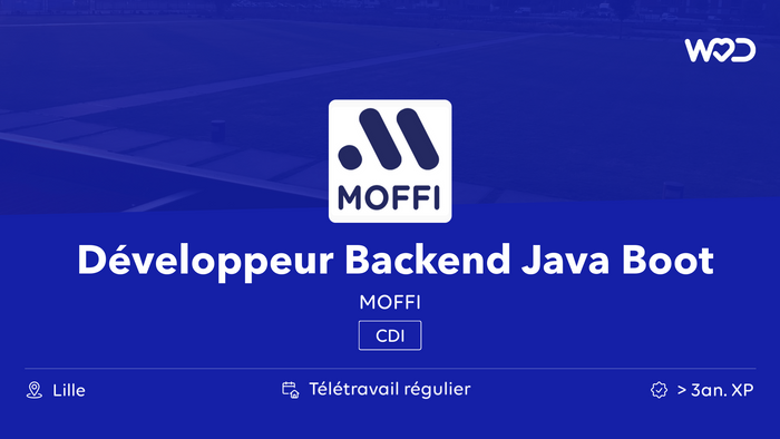 Développeur Backend Java Spring Boot H/F - MOFFI - Emploi IT
