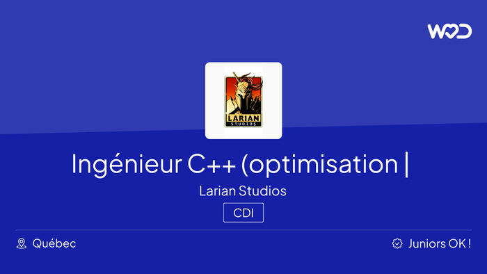 Ingénieur C++ (optimisation de contrôle de version) | C++ engineer ...