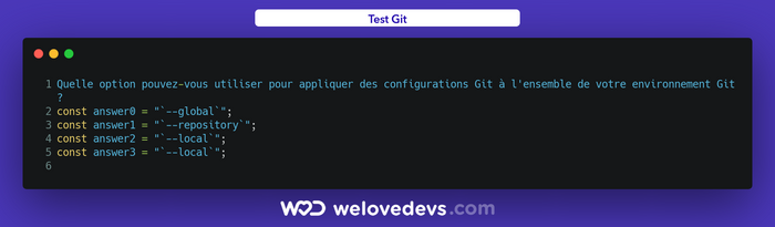 Appliquer les configurations Git à votre environnement Git
