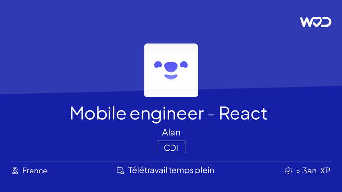 Mobile engineer - React Native - IT job