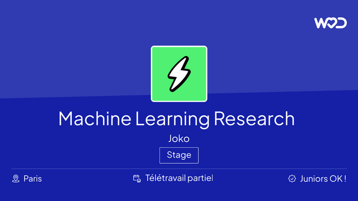 Machine Learning Research Intern - Emploi IT