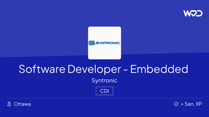 Software Developer - Embedded Systems (AUTOSAR Classic) - IT job
