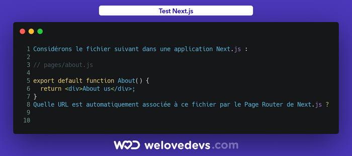 What is the path to the about page in Next.js?