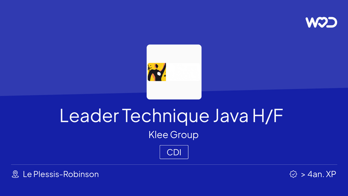 Leader Technique Java H/F - IT job