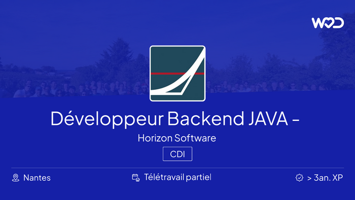 Développeur Backend JAVA - Nantes - Horizon Software - IT job