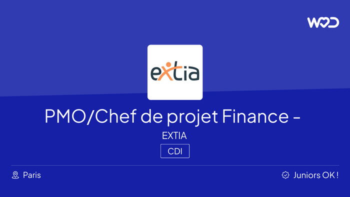 PMO/Chef de projet Fonctionnel Finance - Interne EXTIA H/F - IT job