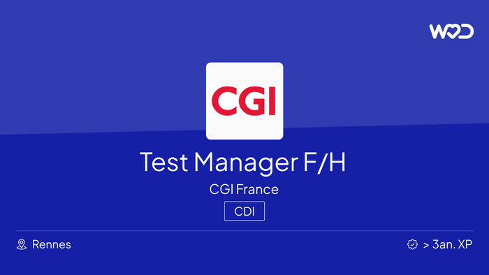 Test Manager F/H - IT job