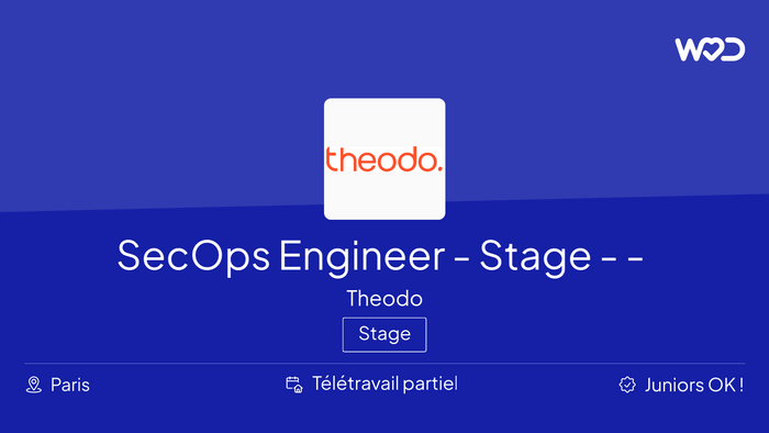 SecOps Engineer - Stage - Theodo Cloud - Paris - IT job
