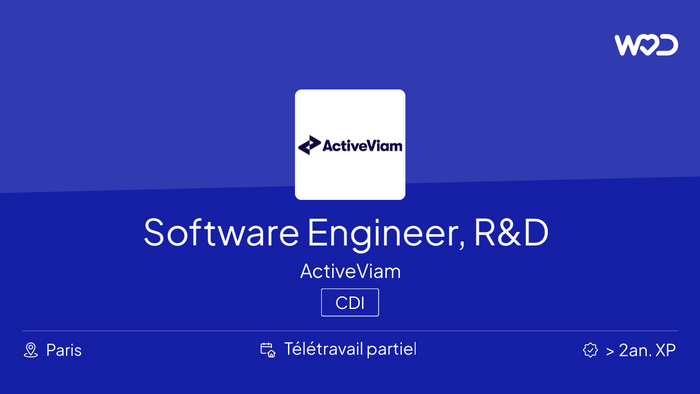 Software Engineer, R&D - ActiveViam - IT job