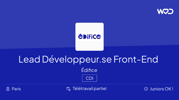 Lead Développeur.se Front-End Senior.e - Emploi IT