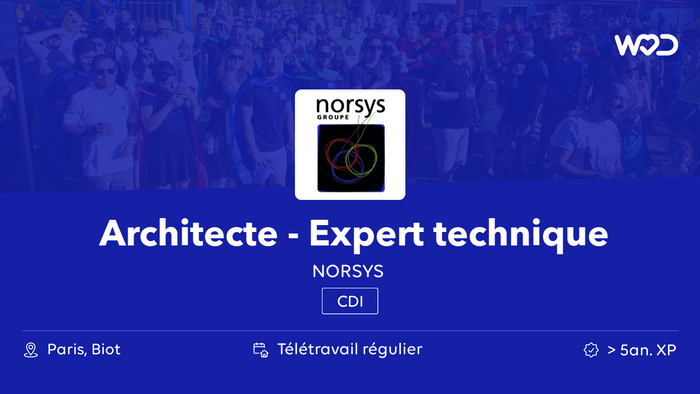 Architecte - Expert technique Java H/F - norsys - IT job